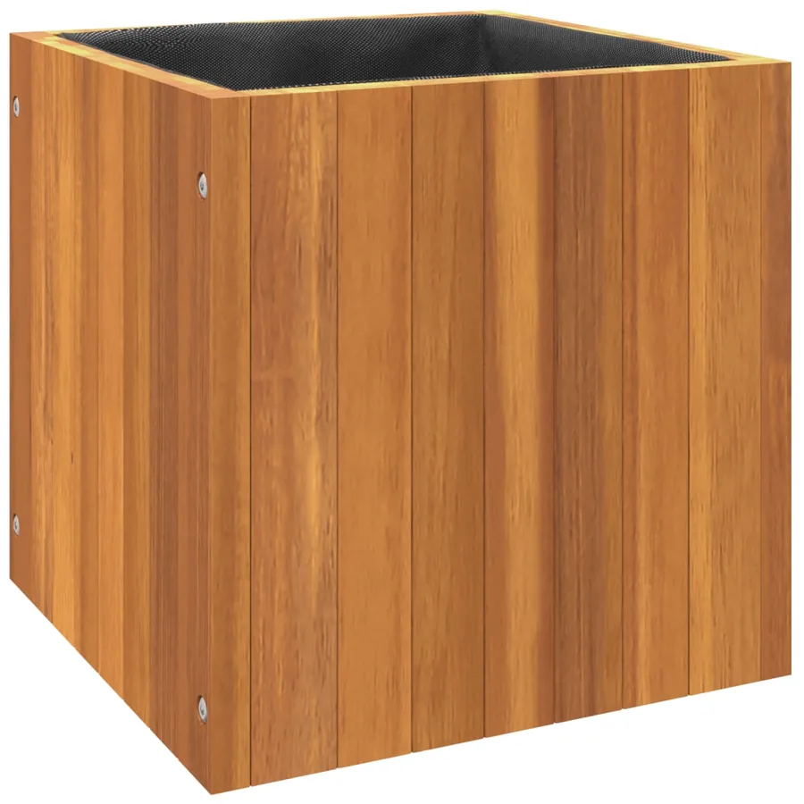 Jardinière 35x35x35 cm bois massif d'acacia - 7