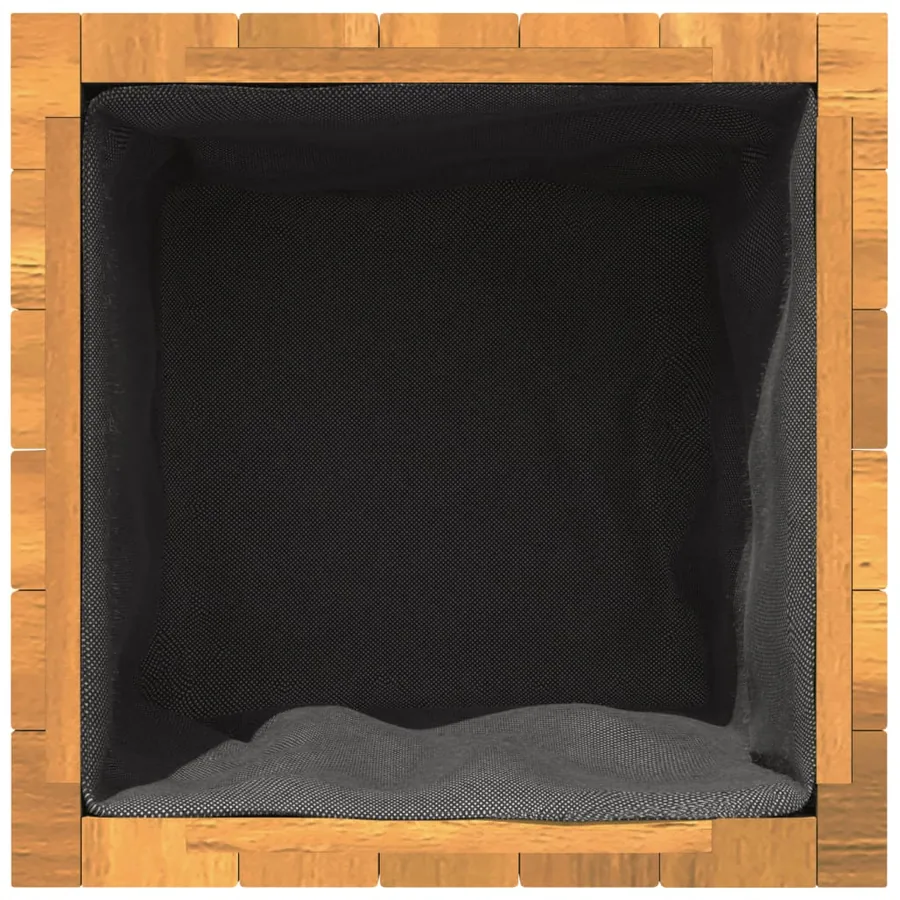 Jardinière 35x35x35 cm bois massif d'acacia - 8