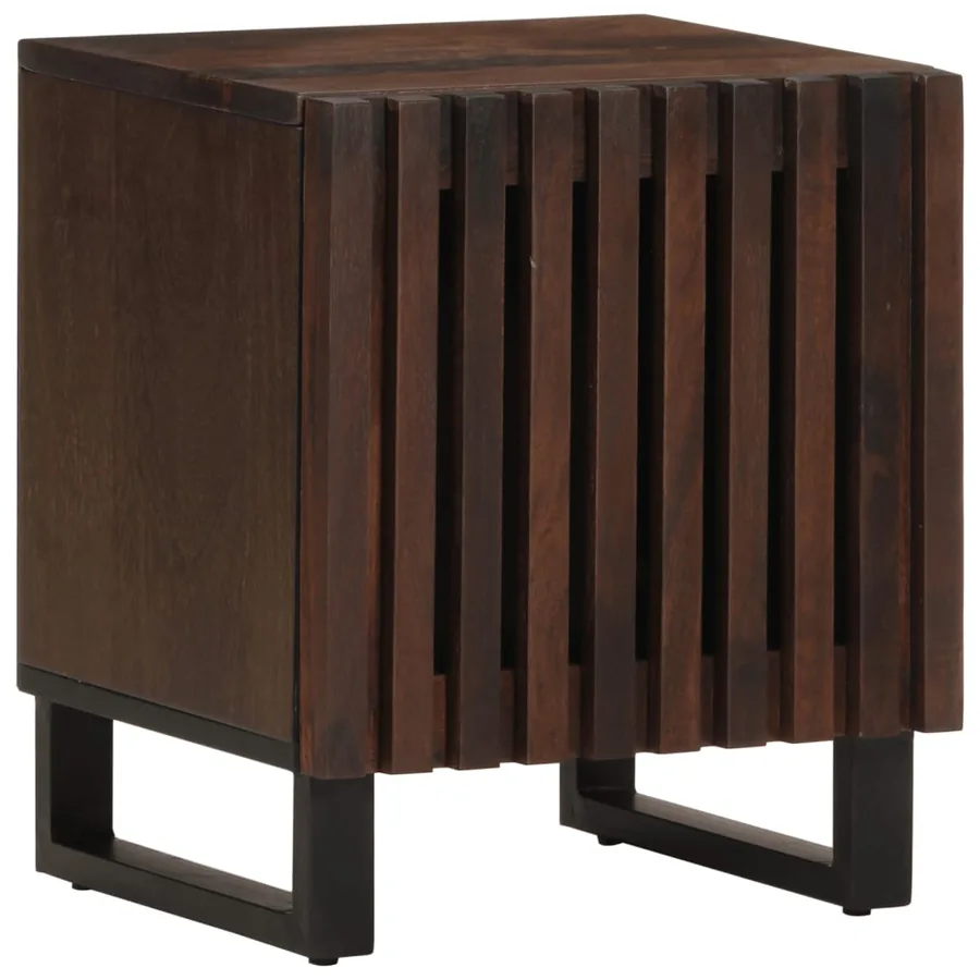 Tables de chevet 2 pcs 40x34x46 cm bois de manguier massif - 2