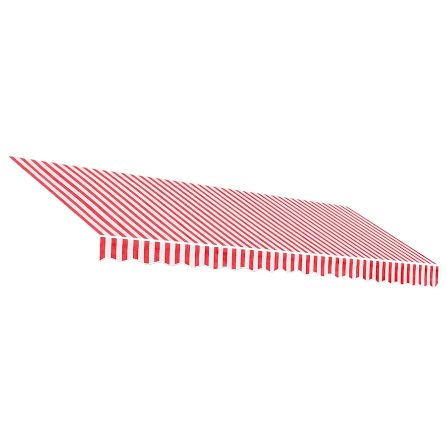 Tissu de remplacement pour auvent rouge et blanc 4,5x3,5 m polyester - 2