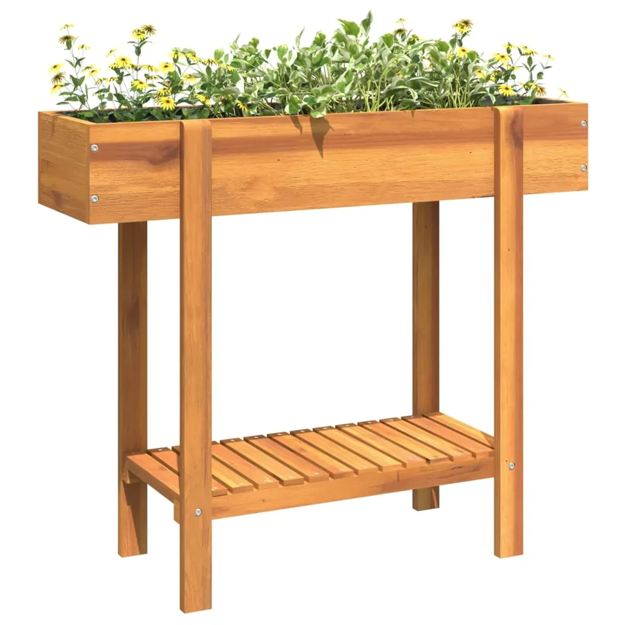 Lit surélevé de jardin 90x30x75 cm bois massif acacia - 4