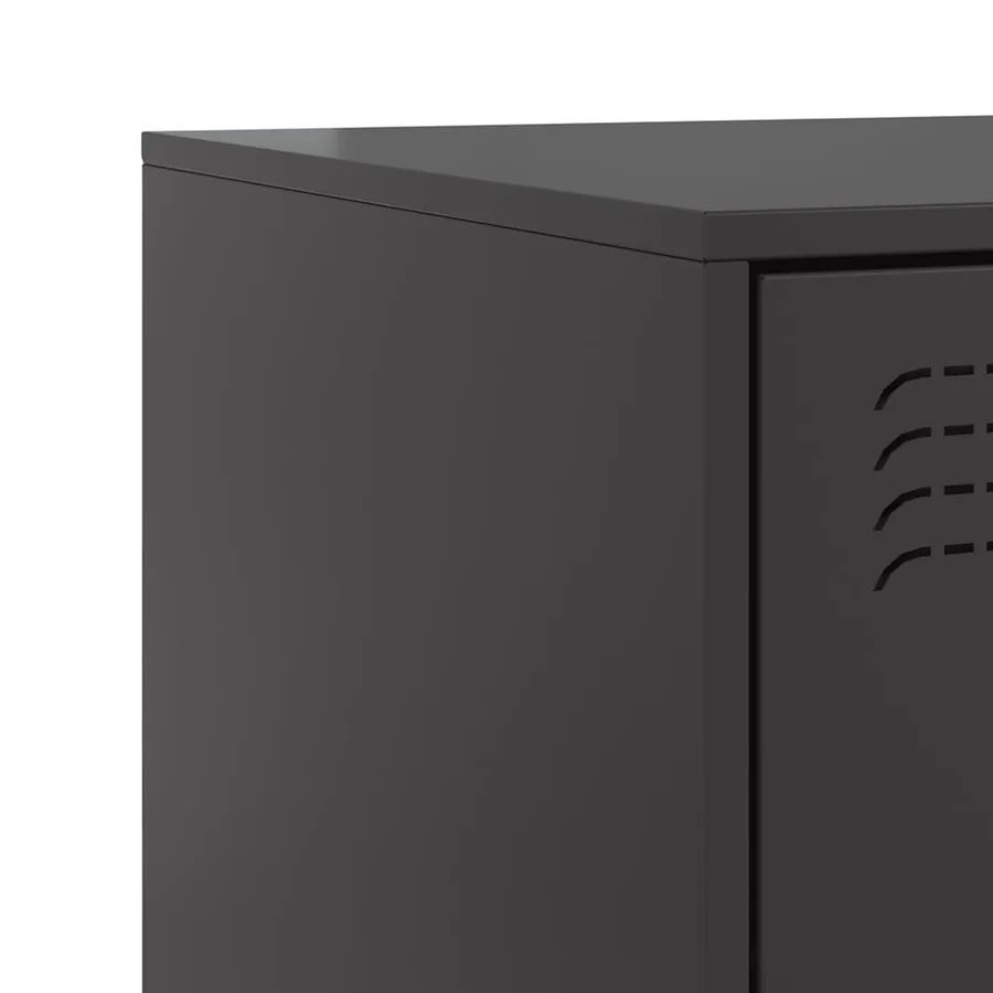 Table de chevet noir 34,5x39x44 cm acier - 10