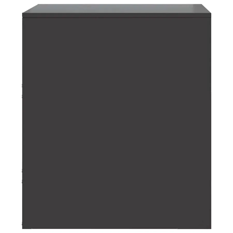Table de chevet noir 34,5x39x44 cm acier - 8