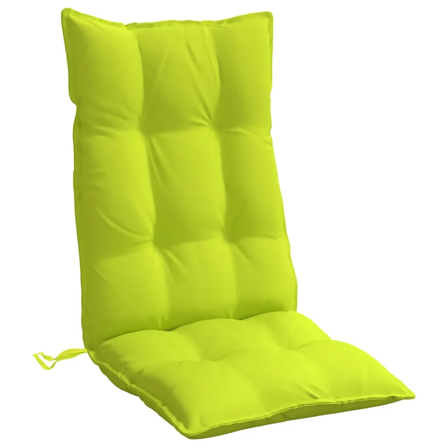 Coussins de chaise à dossier haut lot de 4 vert vif - 5
