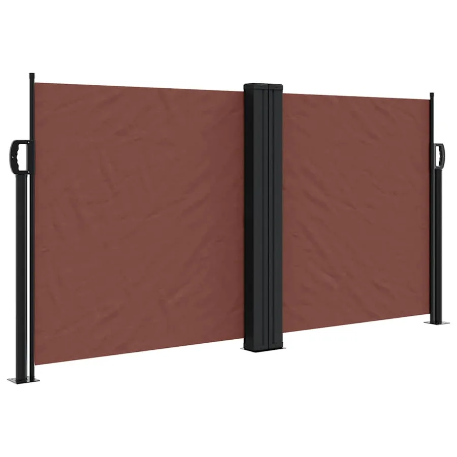Auvent latéral rétractable marron 120x1000 cm - 2