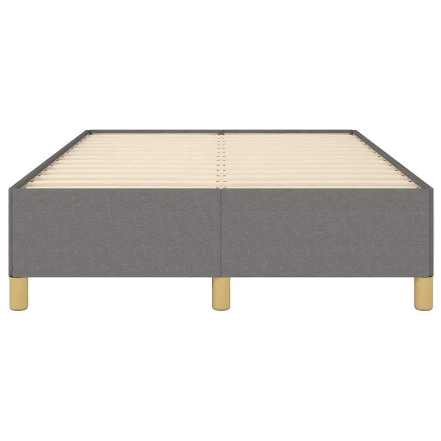 Cadre de lit sans matelas gris foncé 120x190 cm tissu - 5