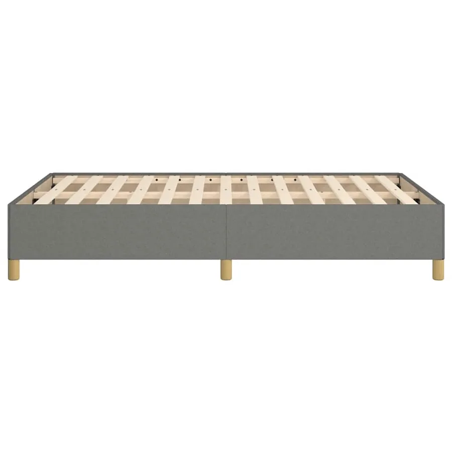 Cadre de lit sans matelas gris foncé 120x190 cm tissu - 6