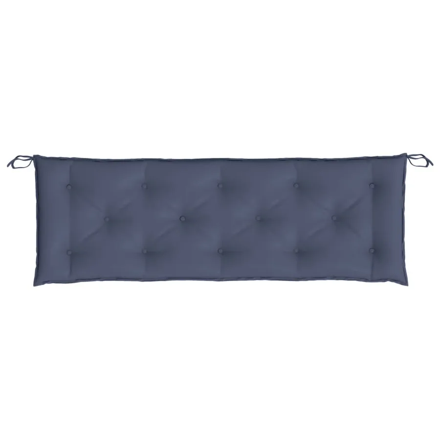 Coussins de banc de jardin lot de 2 bleu marine 150x50x7 cm - 5