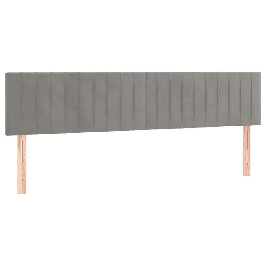 Sommier à lattes de lit et matelas gris clair 120x190cm velours - 7
