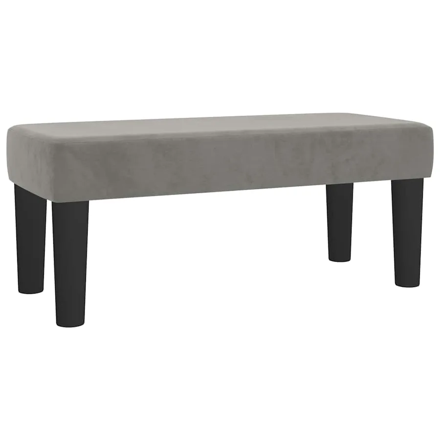 Sommier à lattes de lit et matelas gris clair 120x190cm velours - 8