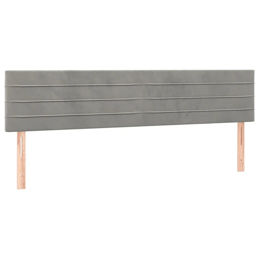 Sommier à lattes de lit et matelas gris clair 120x190cm velours - 7