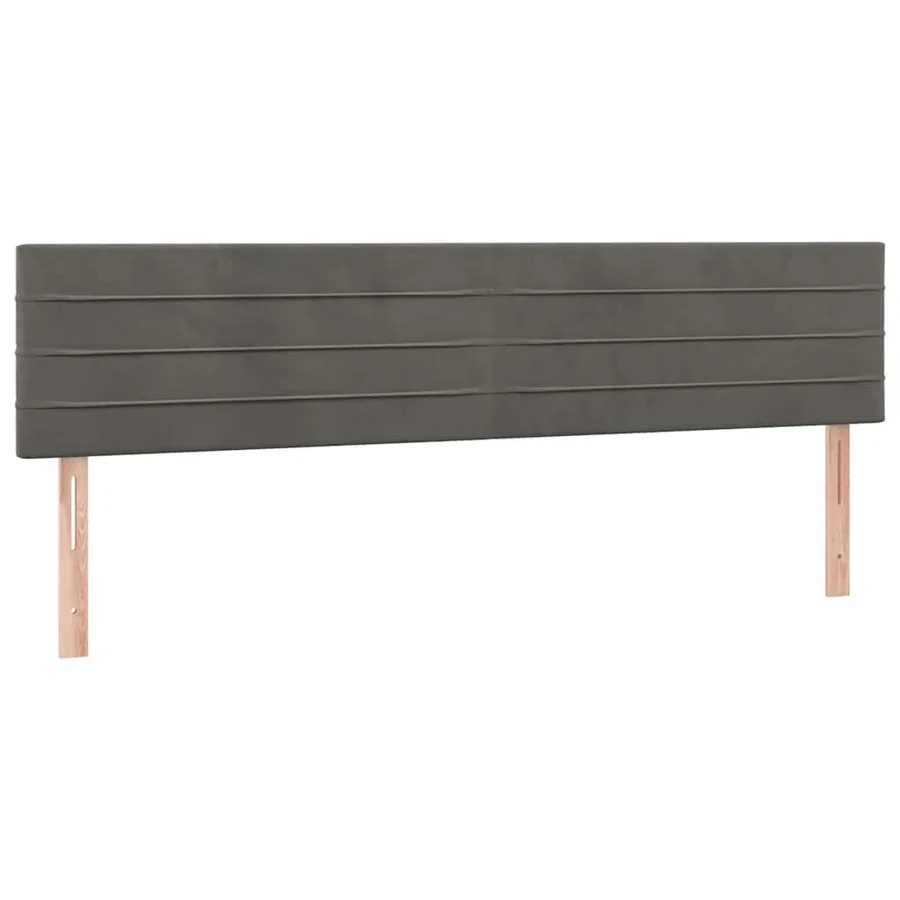 Sommier à lattes de lit et matelas gris foncé 120x190cm velours - 7