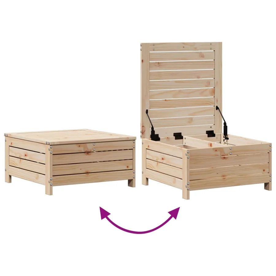 Salon de jardin 6 pcs avec coussins Bois de pin massif - 7