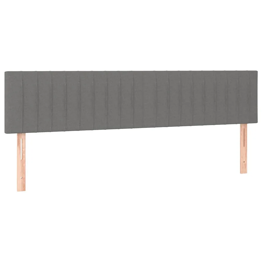 Sommier à lattes de lit avec matelas gris foncé 120x190cm tissu - 7