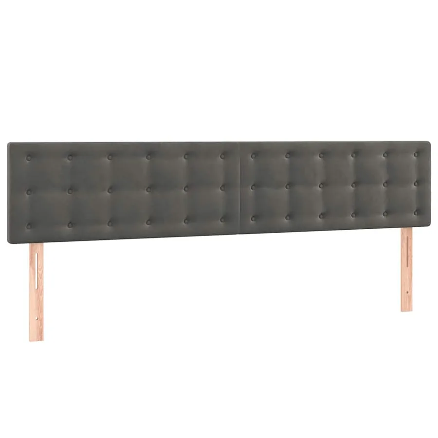 Sommier à lattes de lit et matelas gris foncé 120x190cm velours - 7