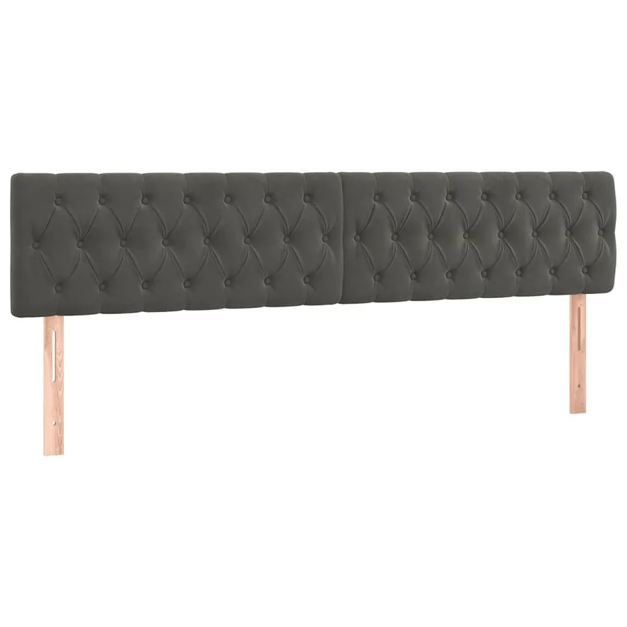 Sommier à lattes de lit et matelas gris foncé 120x190cm velours - 7