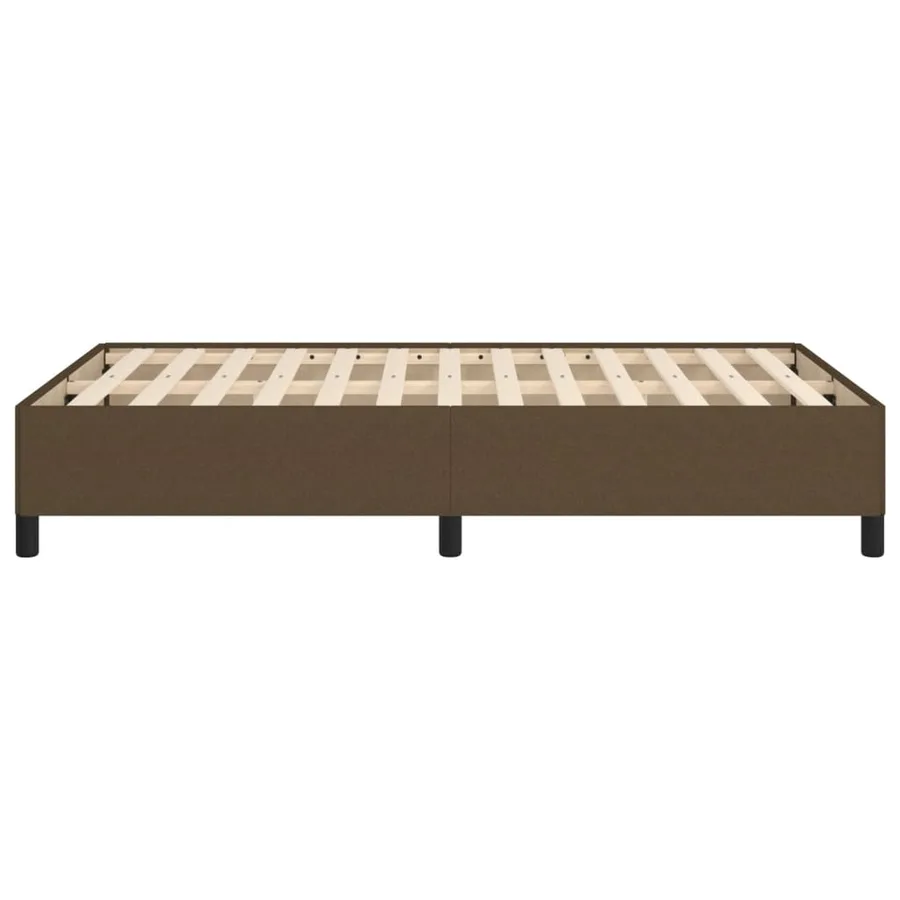 Cadre de lit sans matelas marron foncé 120x190 cm tissu - 6