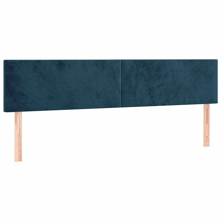 Sommier à lattes de lit et matelas bleu foncé 120x190cm velours - 7