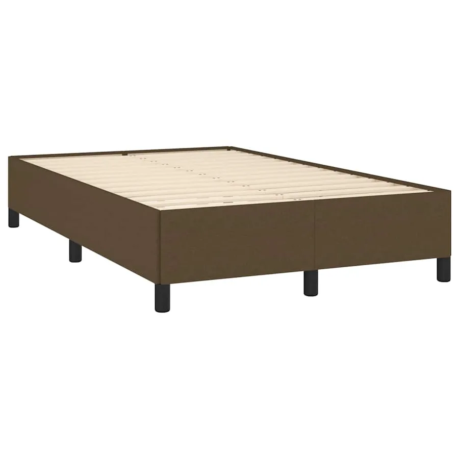 Sommier à lattes de lit matelas et LED marron foncé 120x190 cm - 6