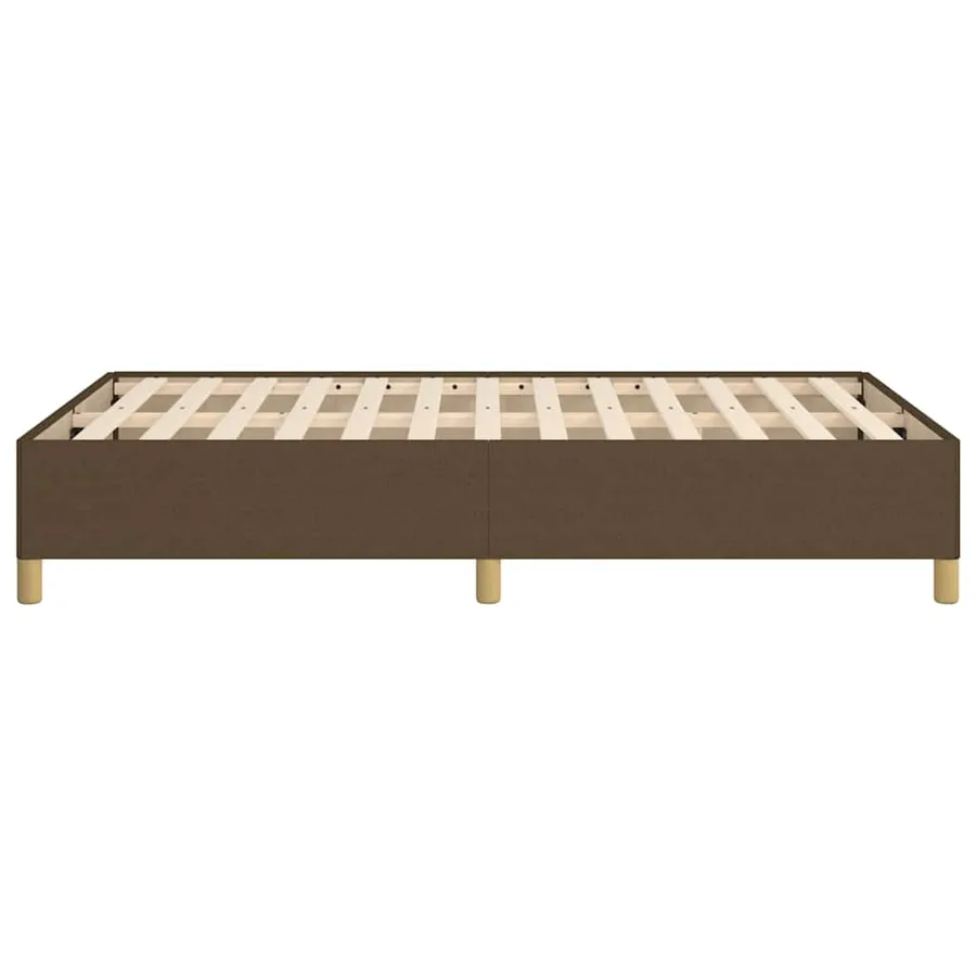 Cadre de lit sans matelas marron foncé 120x190 cm tissu - 5