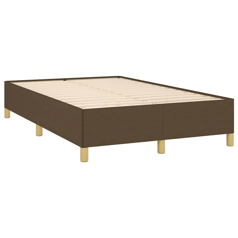 Sommier à lattes de lit matelas et LED marron foncé 120x190 cm - 6