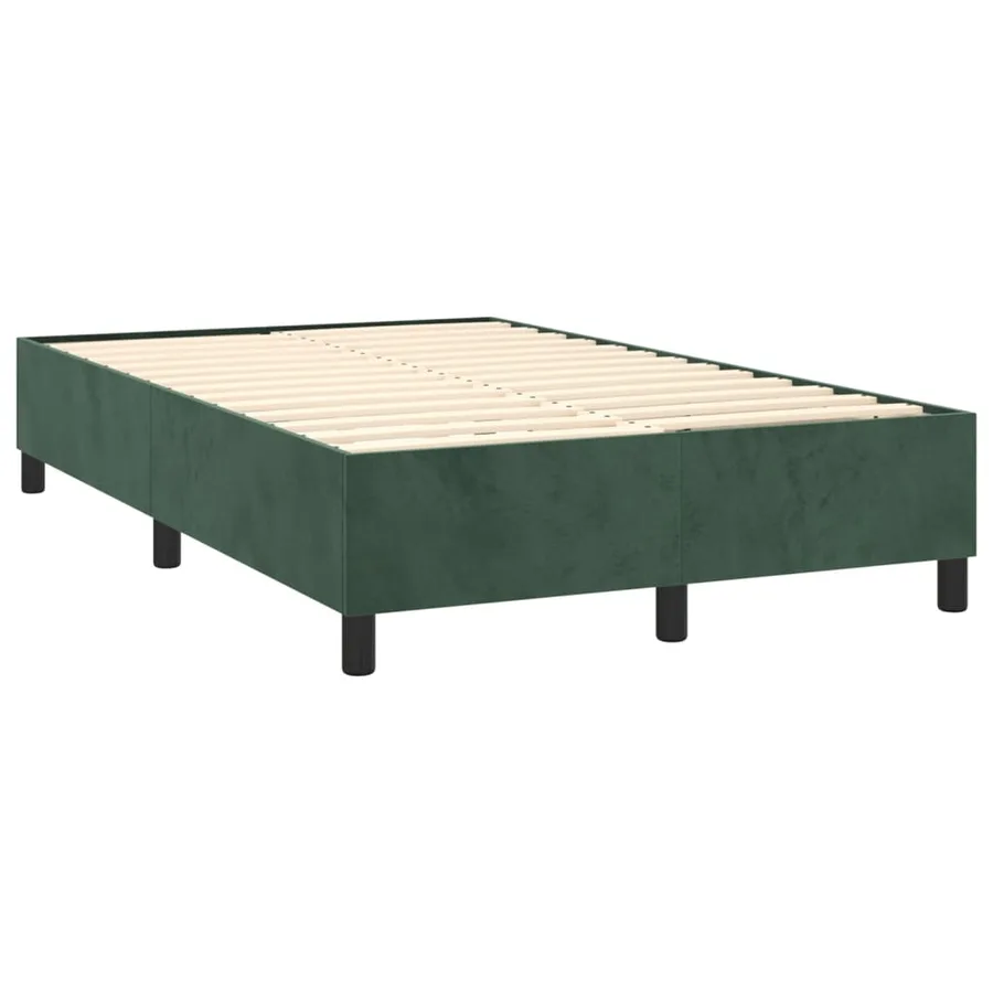 Sommier à lattes de lit avec matelas vert foncé 120x190 cm - 4
