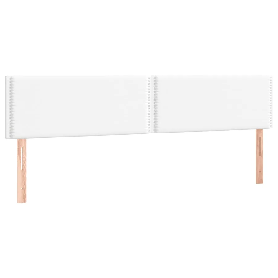 Sommier à lattes de lit avec matelas blanc 120x190cm similicuir - 7