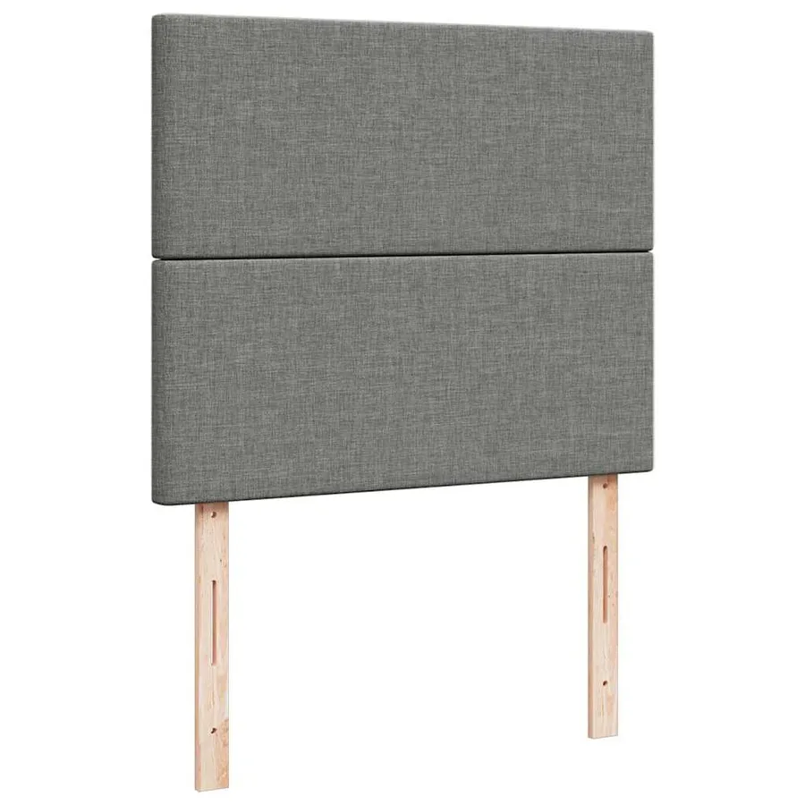 Sommier à lattes de lit matelas LED gris foncé 120x190 cm tissu - 9