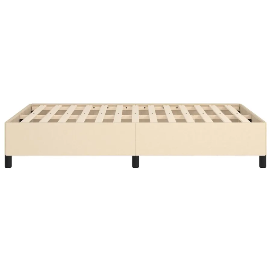 Cadre de lit sans matelas crème 120x190 cm tissu - 6