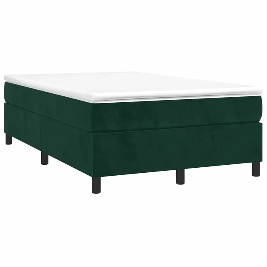 Sommier à lattes de lit avec matelas vert foncé 120x190 cm - 2