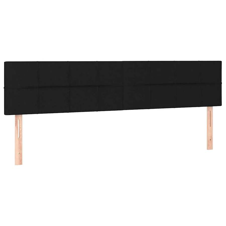 Sommier à lattes de lit avec matelas noir 120x190 cm tissu - 7