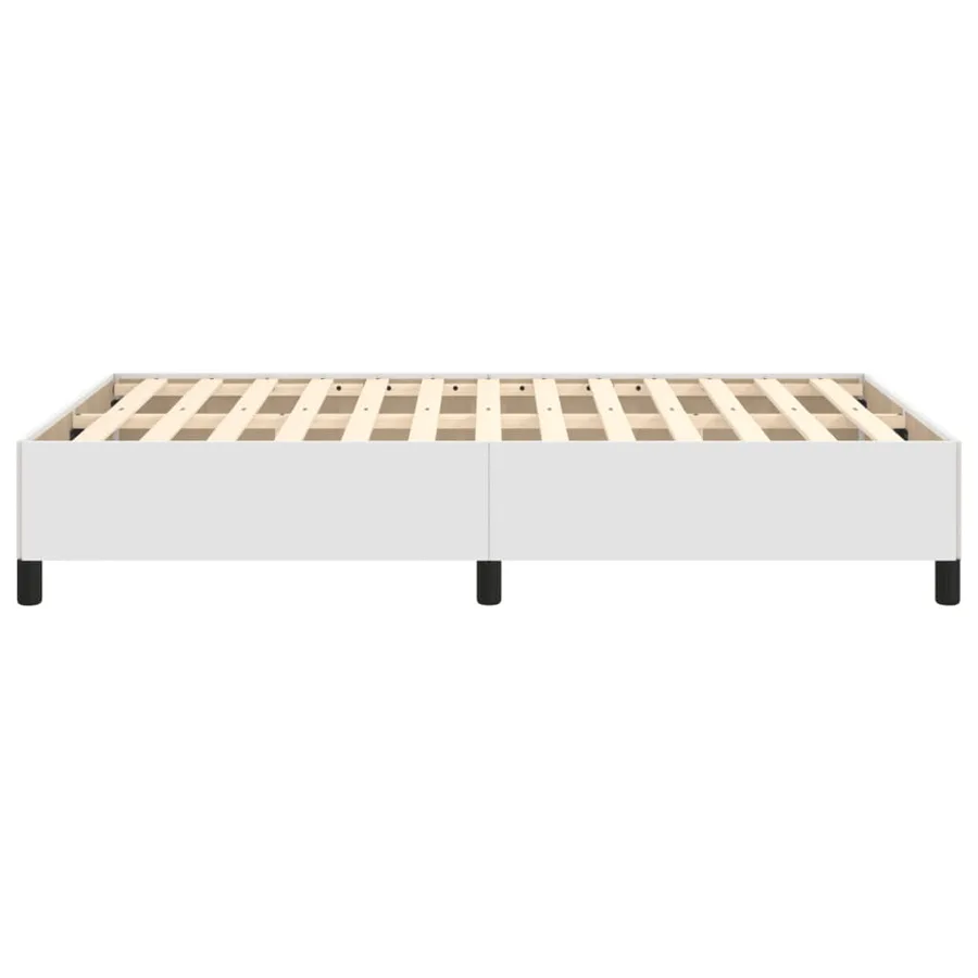 Cadre de lit sans matelas blanc 120x190 cm similicuir - 6