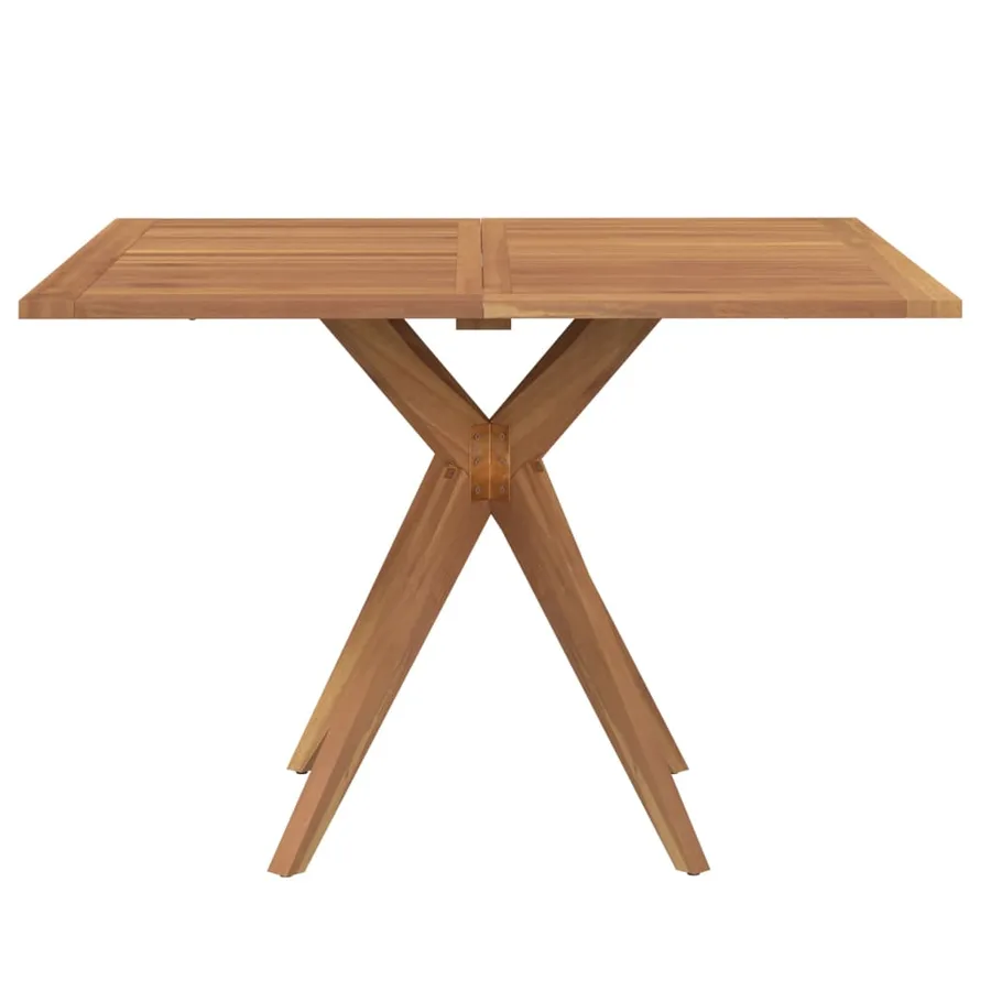 Table de jardin carrée 110x110x75 cm bois d'acacia solide - 4