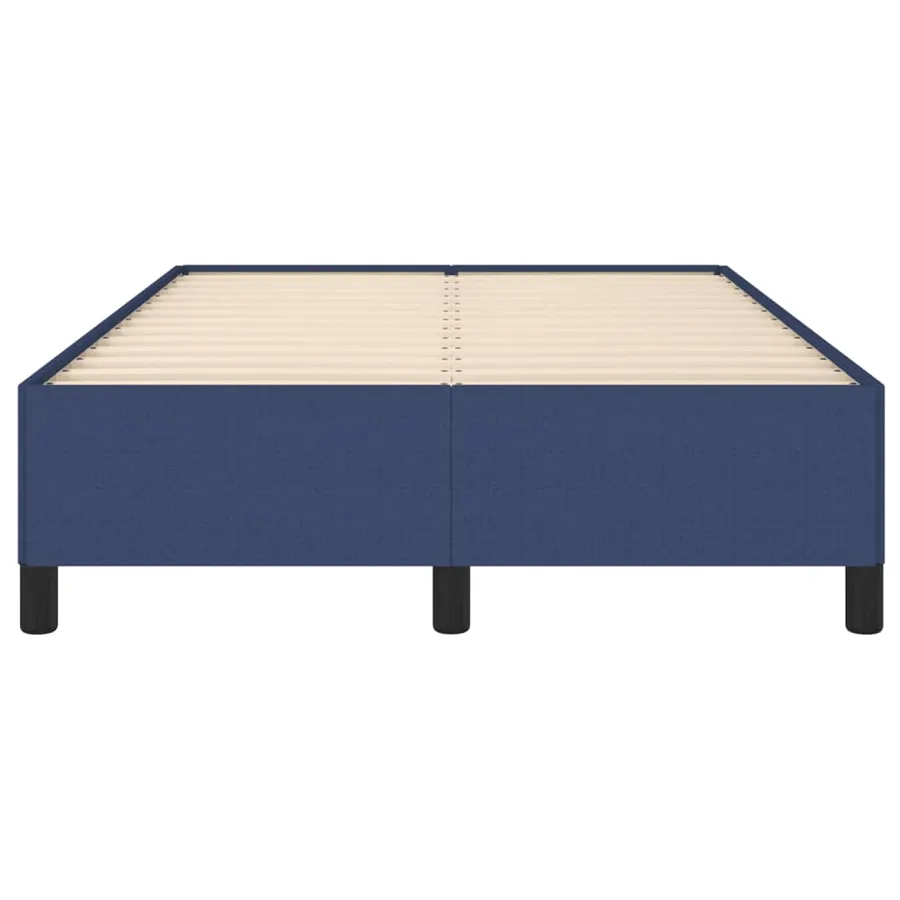 Cadre de lit sans matelas bleu 120x190 cm tissu - 5