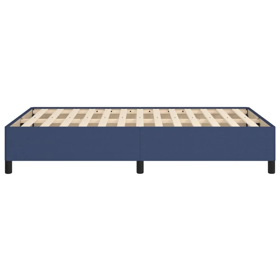 Cadre de lit sans matelas bleu 120x190 cm tissu - 6