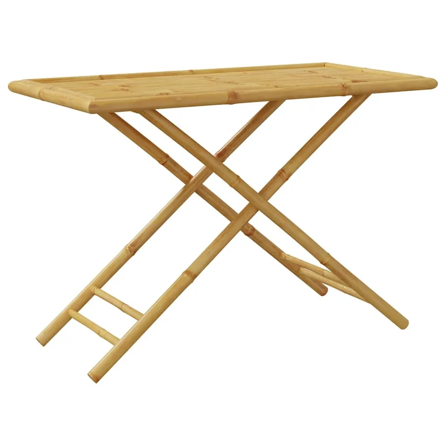 Table de jardin pliable 110x55x75 cm bambou - 6