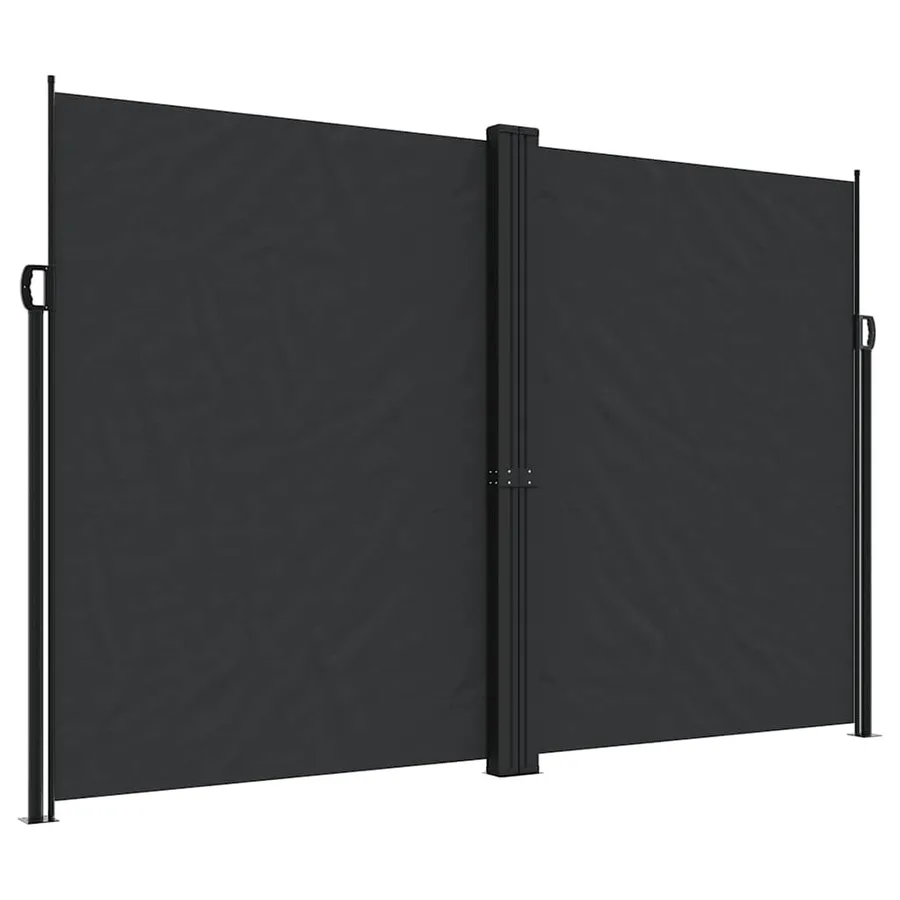 Auvent latéral rétractable noir 220x600 cm - 2