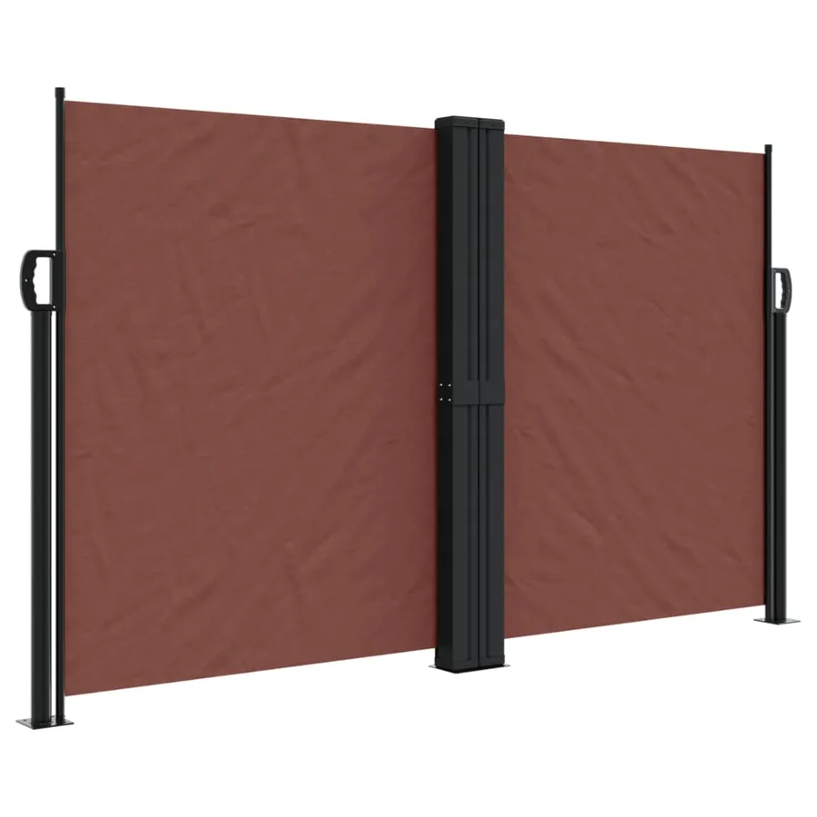 Auvent latéral rétractable marron 140x1000 cm - 2