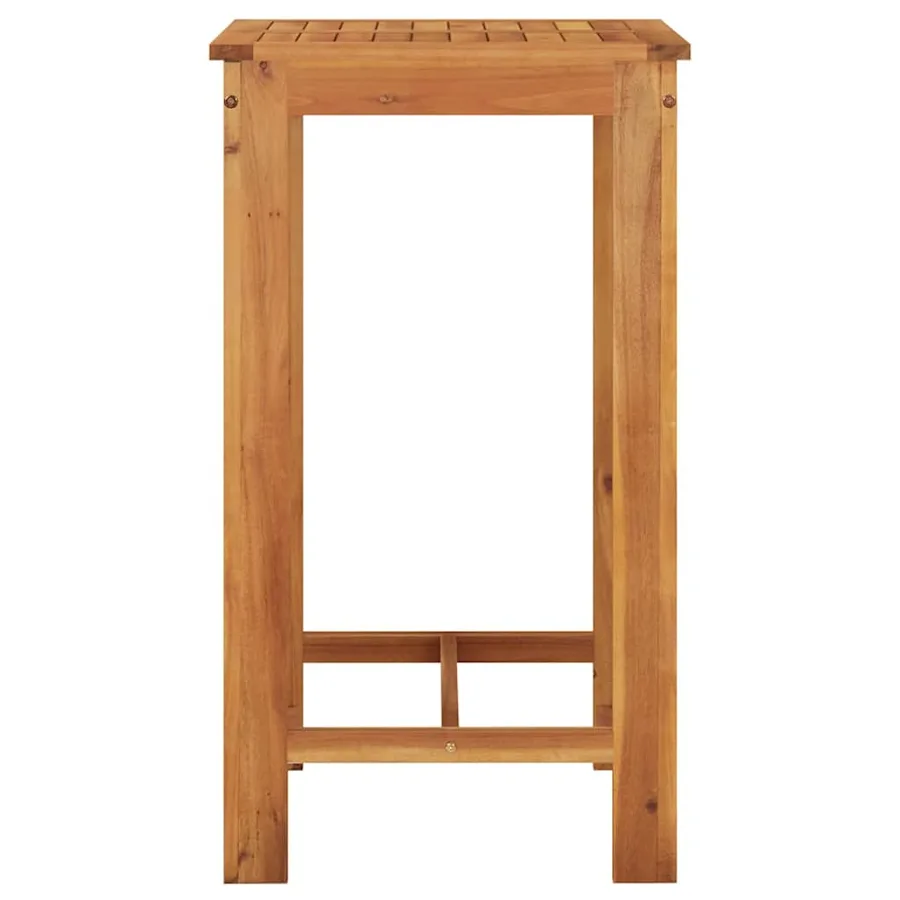 Ensemble de bar de jardin 3 pcs marron bois massif acacia rotin - 7