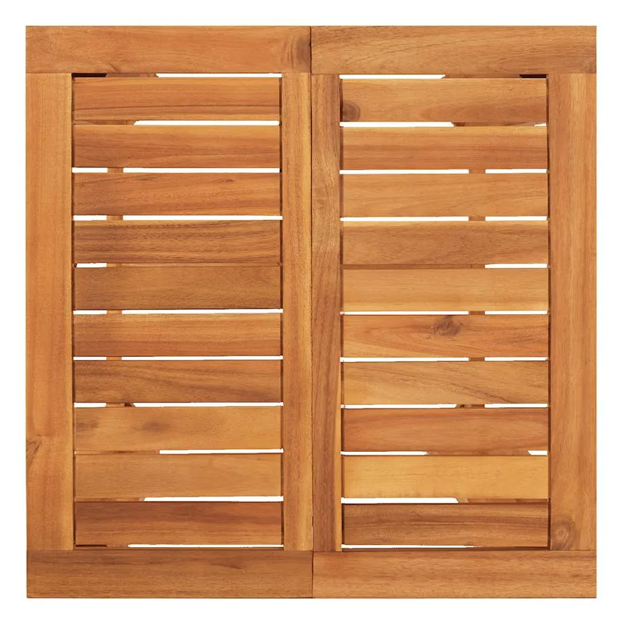 Ensemble de bar de jardin 3 pcs marron bois massif acacia rotin - 8