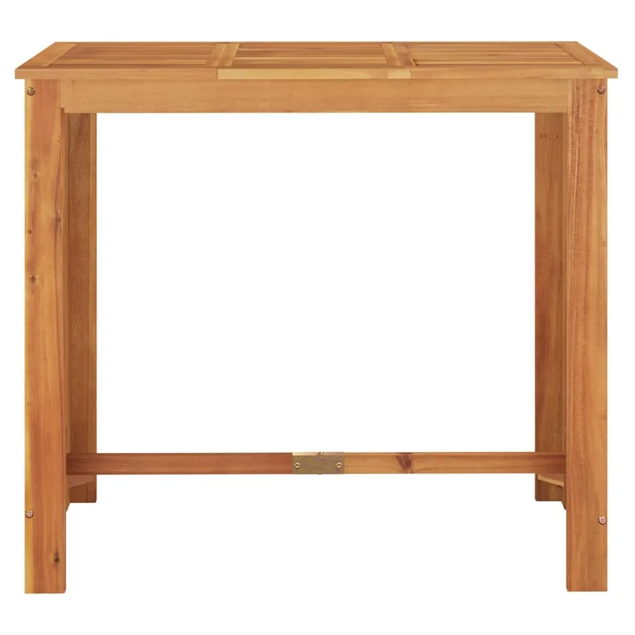 Ensemble de bar de jardin 5 pcs gris bois massif acacia rotin - 7