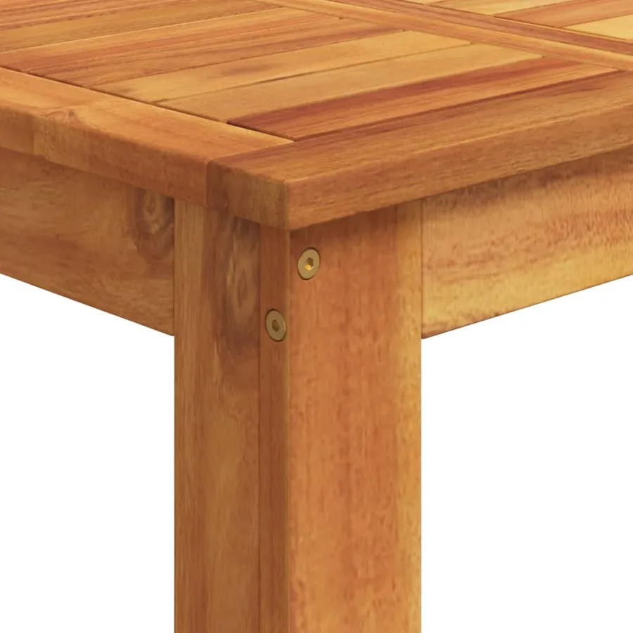 Ensemble de bar de jardin 3 pcs marron bois massif acacia rotin - 10