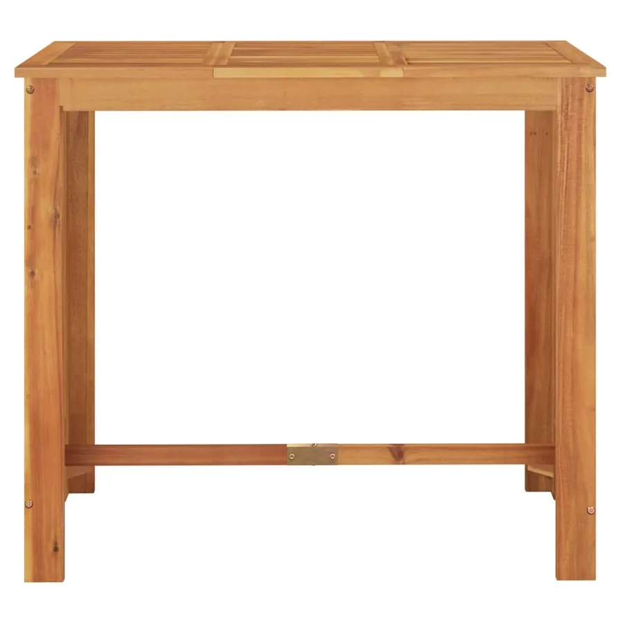 Ensemble de bar de jardin 7 pcs gris bois massif acacia rotin - 7
