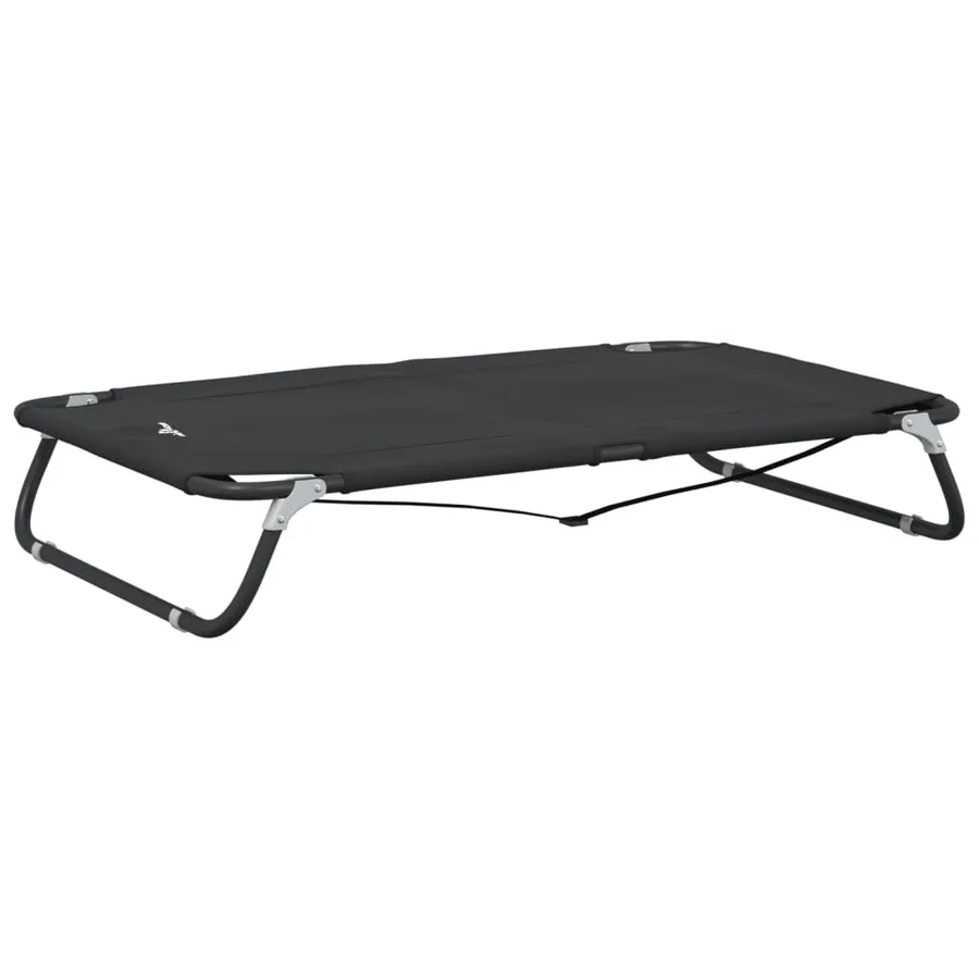 Lit pour chien pliable anthracite tissu Oxford et acier - 7
