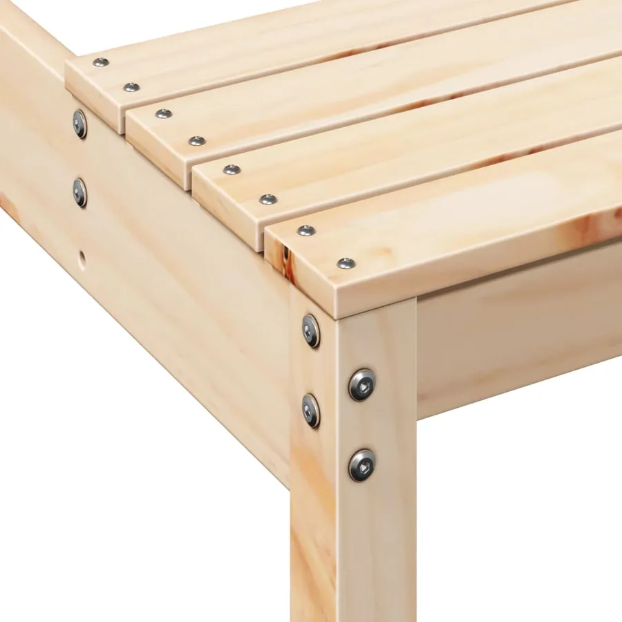 Table de pique-nique 110x134x75 cm bois massif de pin - 7