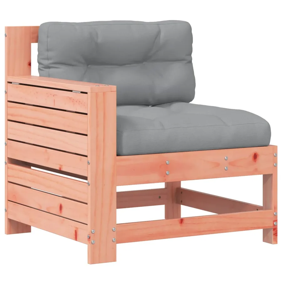 Canapé de jardin accoudoir avec coussin bois massif douglas - 2