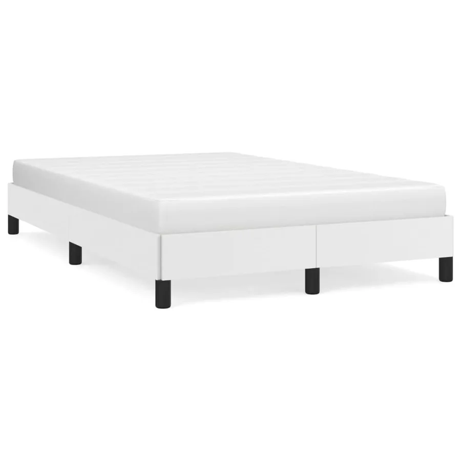 Cadre de lit sans matelas blanc 120x190 cm similicuir - 2