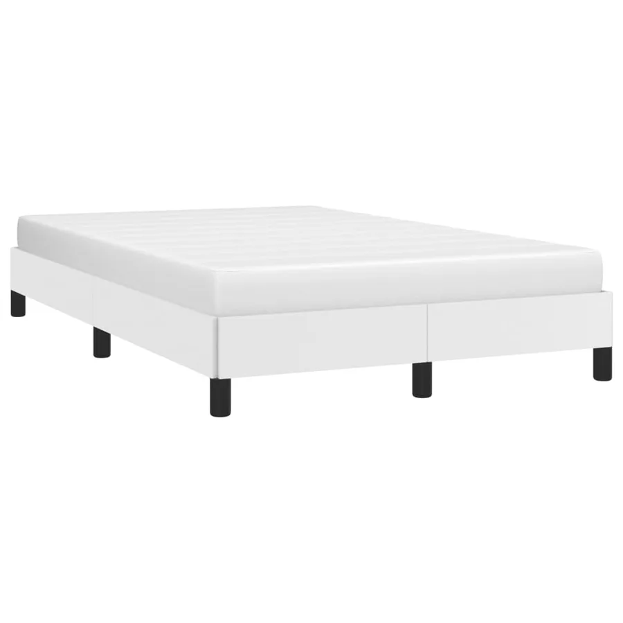 Cadre de lit sans matelas blanc 120x190 cm similicuir - 4