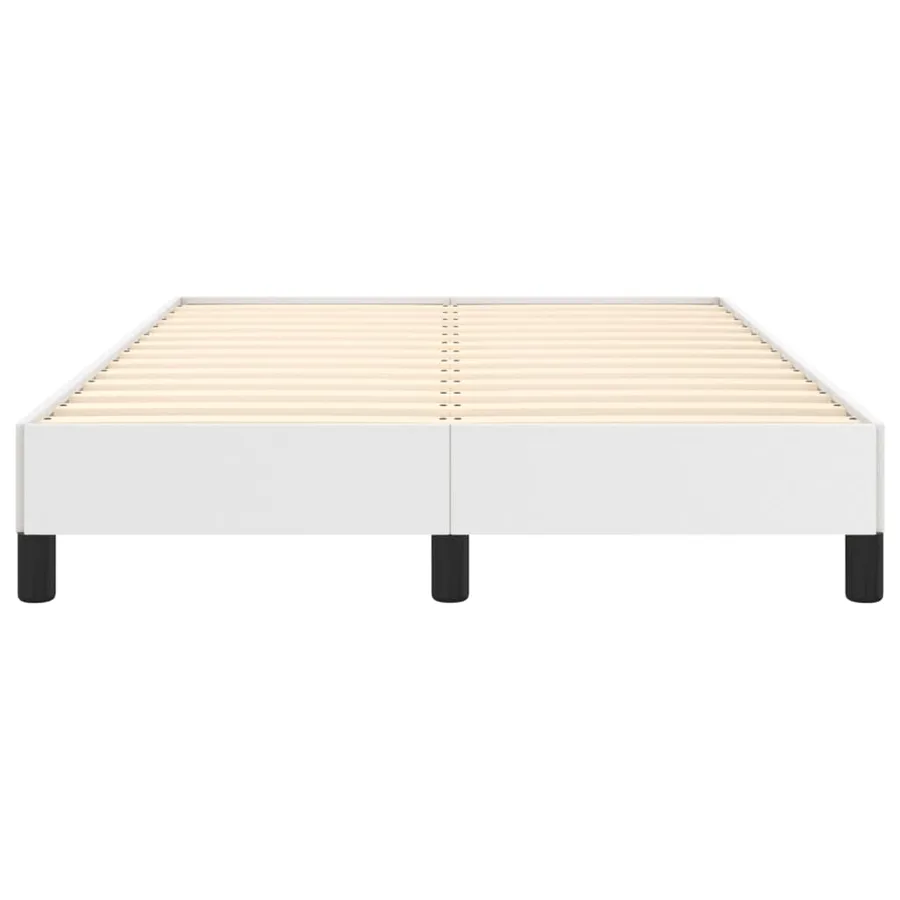 Cadre de lit sans matelas blanc 120x190 cm similicuir - 5
