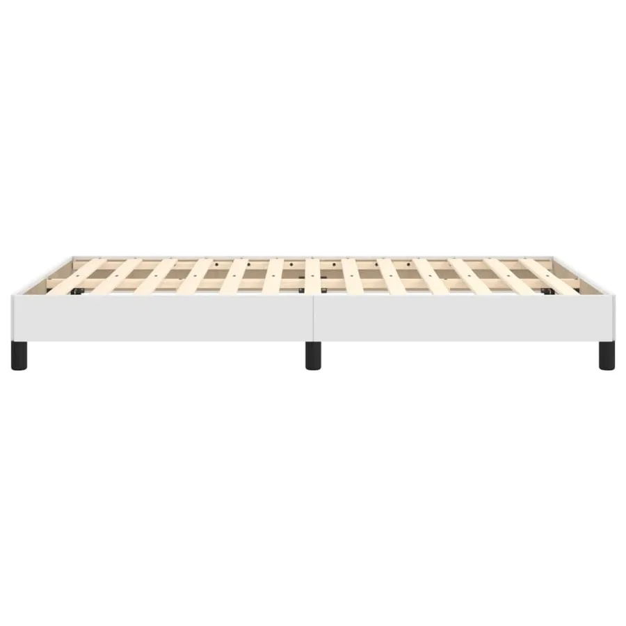 Cadre de lit sans matelas blanc 120x190 cm similicuir - 6